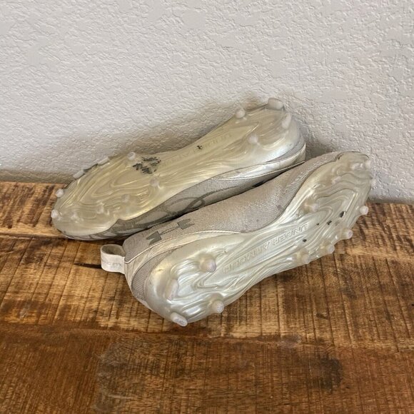 UNDER ARMOUR COMMAND PRO MC LAX CLEAT Gray 3023384-103 SIZE 9.5 Knit - Picture 10 of 12